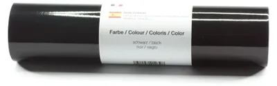 Produktbild von Kreativplotter Vinylfolie glänzend SCHWARZ 21x300 cm