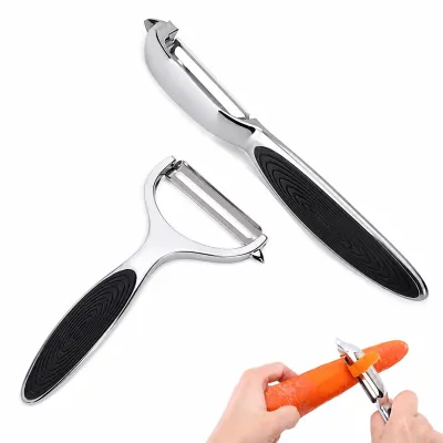 Produktbild von Sparschäler - Set aus 2 Stück - Kartoffel- und Gemüseschäler - Edelstahl
