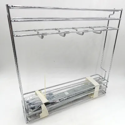 Produktbild von Emuca Flaschenregal Suprastar, ausziehbar, mit Schließautomatik, Modul 150mm, Stahl, Verchromt