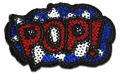 Obrázek produktu pro Pop! Comic Kids With Sequins - nášivka, nažehlovací, nažehlovací obrázek, nášivka, nažehlovací, velikost: 7,1 x 4,9 cm