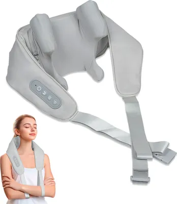 Produktbild von BEM Multi Relax 8D Nackenmassagegerät mit Wärmefunktion für Nacken und Schulter, kabellos, ergonomisches Design zur Entspannung und Schmerzlinderung