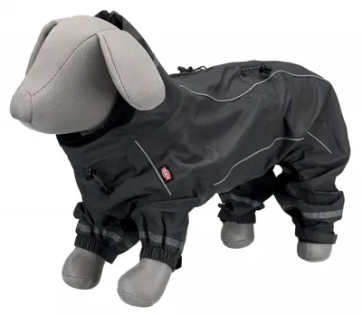 Image de Combinaison de pluie Vaasa manteau pour chien Veste pour chien noir, Taille:30cm