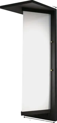 Image de Applique murale, étanche IP55, design moderne, filaire électrique, noir