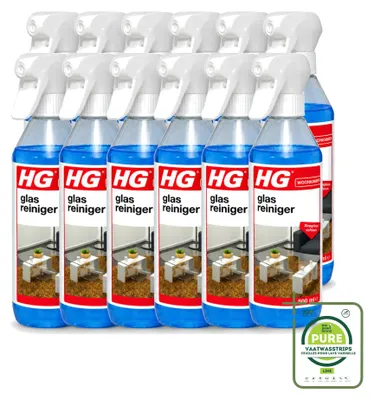 Produktbild von 12 x HG Glasreiniger - Streeploos schoon - 500 ml - Großpackung - 12 Stücke