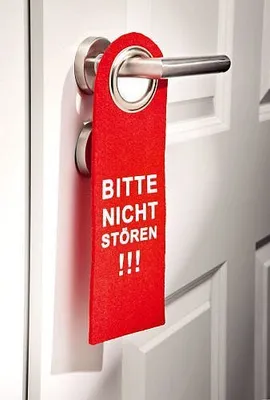 Produktbild von GKA hochwertiger Türhänger Dekoschild Türschild Filz Filzschild rot Bitte nicht stören beidseitig bedruckt für Hotel Pension Firma Büro Privat Verein Praxis