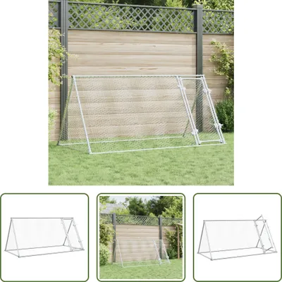 Zdjęcie produktu dla The Living Store Klatka dla kurczaków srebrna 200x105x91 cm Stal ocynkowana