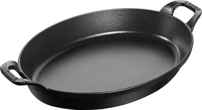 Produktbild von Staub Guss Stapelbare Auflaufform, oval Schwarz 32 cm