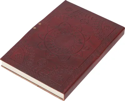 Produktbild von Lederbuch, Verziertes Notizbuch, Tagebuch, Schreibbuch mit Ledereinband 80 Seiten - 17*25 Cm/Tigerauge, Braun, Papier,Leder, Notizbücher & Tagebücher