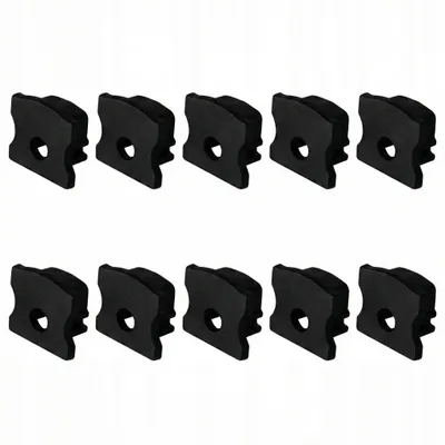 Produktbild von MasterLED 10er Set Endkappen Schwarz für GK 12mm LED Trockenbau-Profil mit Kabeldurchlass