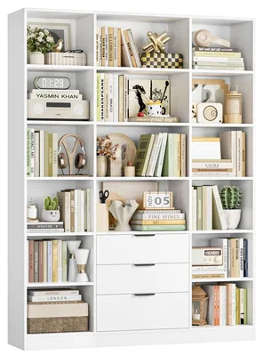 Immagine prodotto di Libreria componibile bianca - Scaffale con 16 vani - 180,5 cm - Bianco