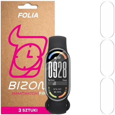 Produktbild von 3x Schutzfolie für den Bildschirm für Xiaomi Smart Band 10, Bizon Watch HydroFlex