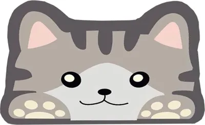 Produktbild von Badematte rutschfest saugfähig Badvorleger Badezimmerteppich Cat-019 40x60