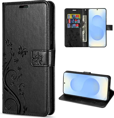 Produktbild von Hülle für Samsung Galaxy S25 Handyhülle Handy Tasche Wallet Case Flip Cover in Schwarz