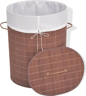 Obrázok produktu pre bambusový kôš na bielizeň vidaXL Oval Brown