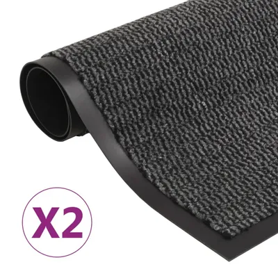 Produktbild von vidaXL Schmutzfangmatten 2Stk. Rechteckig Getuftet 120x180cm Anthrazit