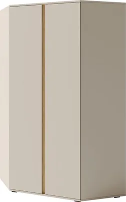 Produktbild von Eckkleiderschrank 95X195X95 Cm Luca Lc2 Schrank 2 Türiger Eckschrank Sandbeige/Eiche Geölt