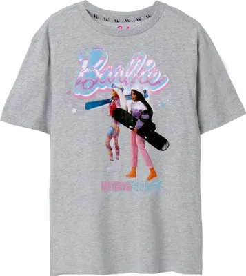 Image de Barbie - T-shirt "Merry & Bright" pour femme à manches courtes NS8067 (XL) (gris chiné)