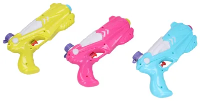 Imagen del producto de Wiky, pistola de agua de 22 cm, pistola de agua para niños, surtido de 3 colores, a partir de 3 años