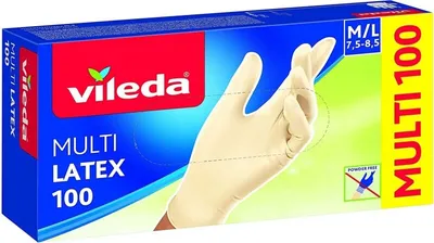 Produktbild von Vileda Multi Latex 100 Einweghandschuhe Beige 100 Stück(e)