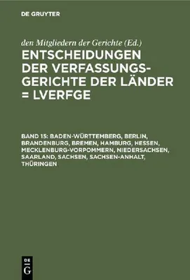 Produktbild von Baden-Württemberg, Berlin, Brandenburg, Bremen, Hamburg, Hessen, Mecklenburg-Vorpommern, Niedersachsen, Saarland, Sachsen, Sachsen-Anhalt, Thüringen