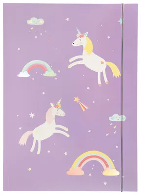 Zdjęcie produktu dla folia 69013 Teczka rysunkowa HOTFOIL "Magiczne jednorożce" karton A3