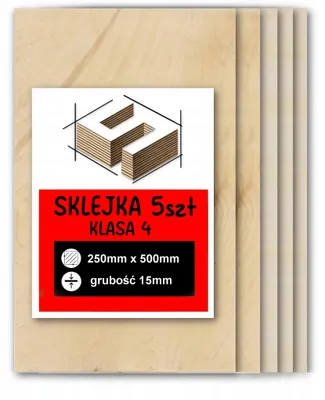 Productafbeelding van Rechthoekige berkenmultiplexplaten voor lasergraveren – CNC-frezen, modelbouw, figuurzagen, houtbranden, beschilderen, decoupage en knutselen – kwaliteit 4 – 25 × 50 cm (250 × 500 mm) – 15 mm – 20 stuks