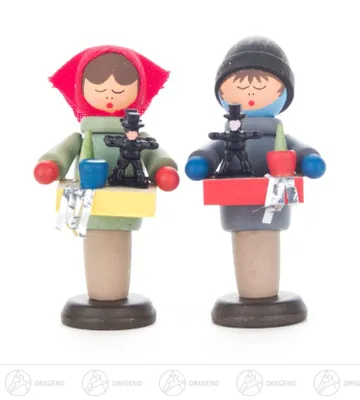 Produktbild von Weihnachtliche Miniatur Striezelkinder (2)  Breite x Höhe x Tiefe 3 cmx6 cmx3 cm NEU