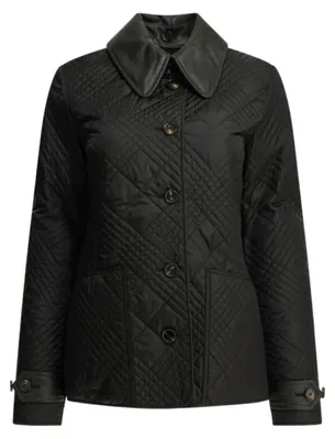 Productafbeelding van BURBERRY gewatteerde nylon jas voor dames, zwart - maat XS