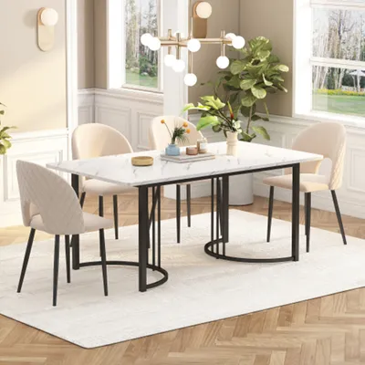 Produktbild von Esstisch,(1-St), moderner Küchentisch, Rechteckiger Esstisch aus Moderner mit verstellbaren Füßen für Esszimmer Wohnzimmer 140 x 80cm