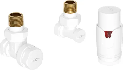 Produktbild von Mexen G00 Thermostat-Set, Winkel, weiß - W901-900-20