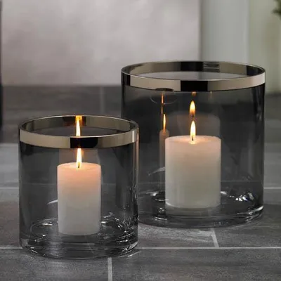 Produktbild von Kaheku Zylinder Windlicht Dallas lüster rauch 35 cm Ø 38h 777124703