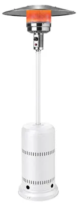 Zdjęcie produktu dla KEMPER SOLEADO INOX – Grzejnik typu "grzyb" z promiennikami podczerwieni, zasilany propanem-butanem (butle do 15 kg), moc 14 kW – kolor biały