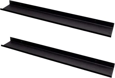 Image de Étagères métalliques noires 2 x 110 cm pour la cuisine et le salon