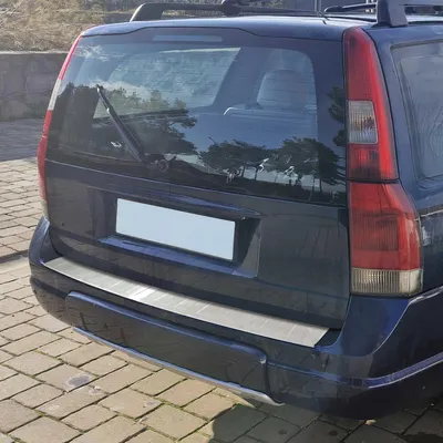 Image de Protection Seuil De Pare-Chocs Arriére pour Volvo XC70 1999-2004 Inox Brossé