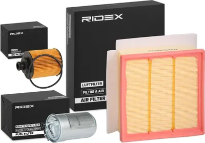 Produktbild von RIDEX Filterset Inspektionspaket Filtersatz für OPEL Corsa D Schrägheck (S07) Corsa D Kastenwagen (S07) für VAUXHALL Corsa Mk III (D) Schrägheck (S07)