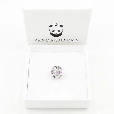 Produktbild von PANDACHARMS Rosa Sterne Charm, 925er Sterling Silber, passt zu Pandora