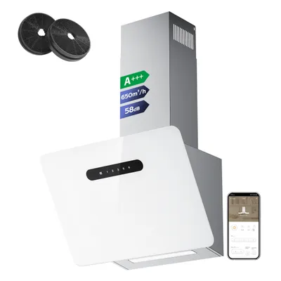 Produktbild von CIARRA Kopffreihaube A+++ 650m3/h Dunstabzugshaube 60 cm WIFI + APP & TouchSelect-Sensortasten Booster VM6736KW