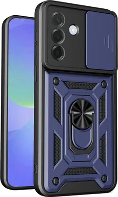 Produktbild von Samsung Galaxy A37 Hülle - Coverup Armor Ring Ständer Back Cover mit Kamera Schutz - Blau