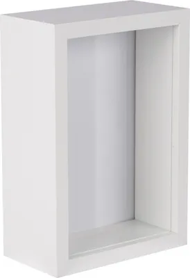 Produktbild von Nicola Spring 3D Deep Box Bilderrahmen – 10,2 x 15,2 cm – Weiß