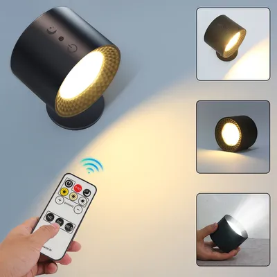 Produktbild von LED Wandleuchte, abnehmbare magnetische Wandleuchte, wiederaufladbares Licht mit Touch Fernbedienung, stufenlos dimmbares Nachtlicht