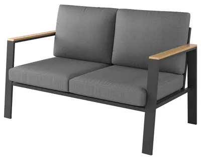 Produktbild von home24 Loungeset - 2-teilig - Aluminium / Polyester - Anthrazit