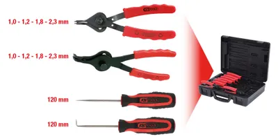 Image de KS Tools Jeu de pinces universelles à circlips, 10 pièces, 500.1320