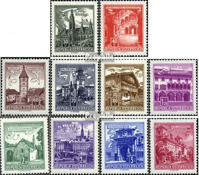 Produktbild von Briefmarken Österreich 1962 Mi 1111-1120 (kompl.Ausg.) postfrisch Freimarken