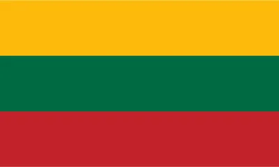 Produktbild von Litauen Nationalflagge aus 100% Polyester, wind- und wetterfest, 90 x 150 cm