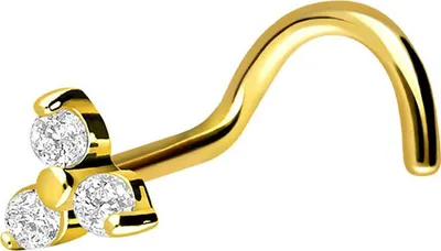 Produktbild von Nasenpiercing, Nasenstecker Chirurgenstahl Nasenstecker Spirale KRISTALLBLUME