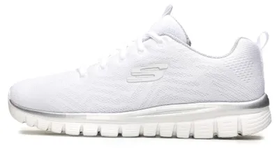 Produktbild von Skechers Damen Graceful Get Connected Sneakers, White Silver, 38.5 EU