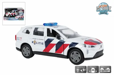 Obrázok produktu pre Detské autíčko GLOBE – policajné auto Volvo EX90, 13,5 cm, plastové