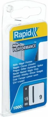 Obrázek produktu pro Rapid 40109538, Pozinkovaná ocel, Nastřelovací spony, 1000 kusů, 120 g, 17 mm, 49 mm