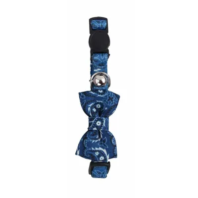 Image de Collier chat Pawise avec noeud bleu