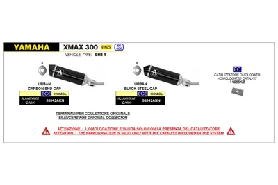 Zdjęcie produktu dla Tłumik wsuwany ARROW urban dark aluminium do Yamaha Xmax 300